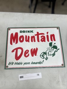 lot 78 image: MOUNTAIN DEW SIGN