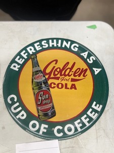 lot 81 image: GOLDEN GIRL COLA SIGN