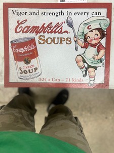 lot 82 image: CAMPBELLS SOUP SIGN