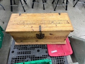 lot 109 image: WOODEN TRUNK