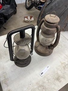 lot 113 image: 2 OLD FASHION LANTERNS