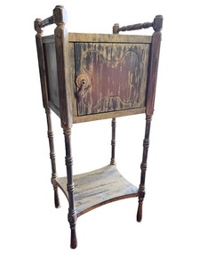 lot 46 image: Antique Wooden Smoking Stand