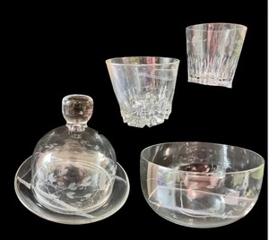 lot 83 image: Princess House Etched Glassware Including Butter Dish & Bowls