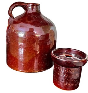 lot 16 image: Vintage Red Wing Stoneware Jug and Sewer Pipe Cover