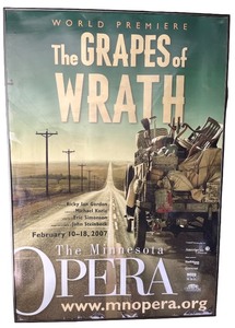 lot 23A image: The Minnesota Opera World Premiere Poster The Grapes of Wrath