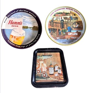 lot 43 image: Set of 3 Vintage Beer Advertising Trays