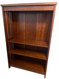 lot 55 image: Wooden Bookshelf with Open Sides and Three Shelves