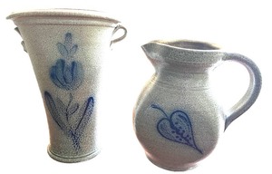 lot 67 image: Red Wing Pottery 150th Anniversary Pitcher and Vase Set