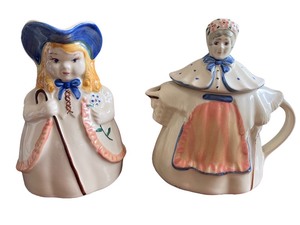 lot 98 image: Vintage Bo Peep Pitcher and Granny Tea Pot