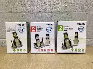 lot 456 image: LOT of 3 Cordless VTech Phones
