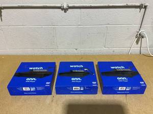 lot 150 image: LOT OF 3 Onn. DVD Player with HDMI cable