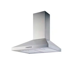 lot 57 image: Vissani Siena 30 in. 350CFM Convertible Pyramid Wall Mount Range Hood in Stainless Steel with Charcoal Filter and LED Lighting