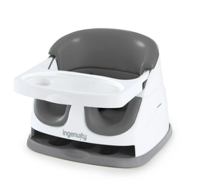 lot 107 image: Ingenuity Baby Base 2-in-1 Convertible Feeding High Chair with Self Storing Tray, Grey