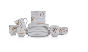 lot 118 image: Stone Lain Zora 16 Pc. Dinnerware Set, Service For 4