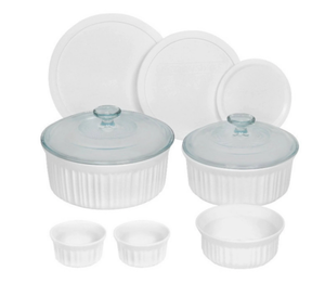lot 120 image: Corningware French White 10-Piece Round Bakeware Set