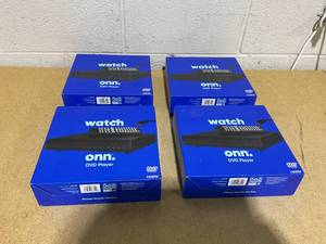 lot 151 image: LOT OF 4 Onn. DVD Player with HDMI cable