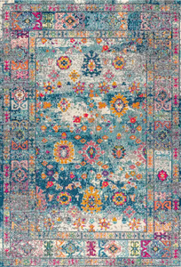 lot 44 image: JONATHAN Y Bohemian Flair Boho Vintage Faded NavyCream Area Rug