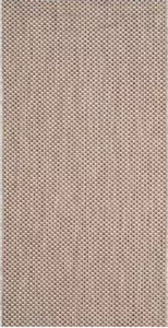 lot 46 image: SAFAVIEH Courtyard BeigeBrown Doormat Solid IndoorOutdoor Patio Area Rug
