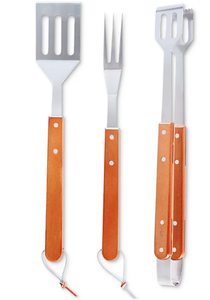 lot 204 image: 3PCS The Cellar Farm Fresh BBQ Wood Tool Set