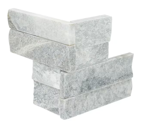 lot 300 image: LOT OF 13 MSI Alaska Gray Mini Ledger Corner 4.5 in. x 9 in. Splitface Marble Wall Tile