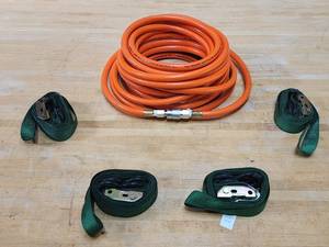 lot 156 image: (4) Cargo Straps & 300 p.s.i. Air Hose