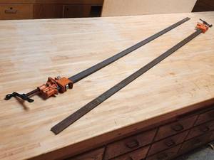 lot 172 image: (2) 72 Long Jorgensen Woodworking Clamps