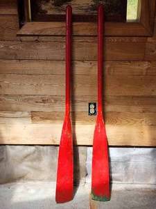 lot 240 image: Pair of Red Vintage Wooden Ors