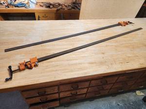 lot 175 image: (2) 72 Long Jorgensen Woodworking Clamps