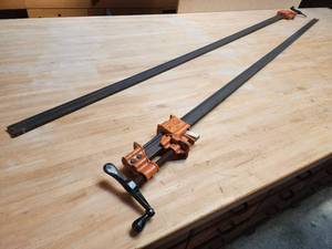 lot 192 image: (2) 72 Long Jorgensen Woodworking Clamps