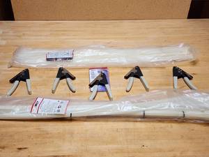 lot 196 image: (5) Malco TY 4G Nylon Strap Tensioning Tools with Nylon Straps