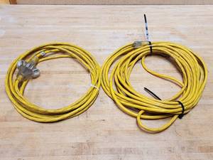 lot 216 image: (2) Yellow Heavy Duty Extension Cords