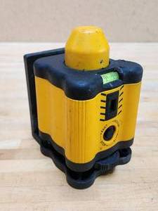lot 82 image: Yellow Lasermark Wizard Battery Operated Rotary Laser Level Horizontal Vertical Dual Beam