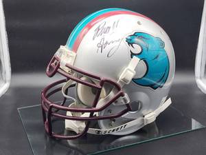 lot 65 image: Autographed Mini Helmet by the 2003 Cast of Playmakers No COA