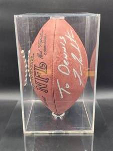 lot 92 image: Autographed NFL Football by Minnesota Vikings Quarterback HOF Great Fran Tarkenton No COA