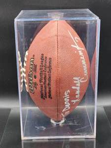lot 62 image: Autographed NFL Football by Minnesota Vikings Quarterback Great Randle Cunningham No COA