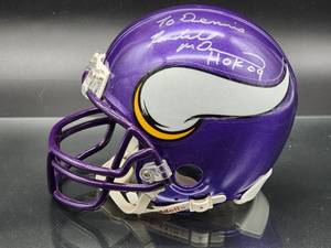 lot 6 image: Minnesota Vikings HOF Great Autographed Mini Helmet by Randall Mcdaniel No COA