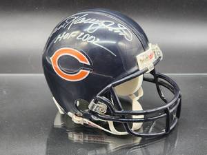 lot 108 image: Autographed Mini Helmet by Chicago Bears HOF Great Dan Hampton with COA
