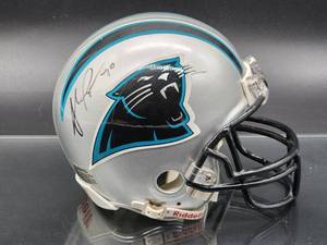 lot 126 image: Autographed Mini Helmet by Carolina Panthers Great HOF Julius Peppers No COA