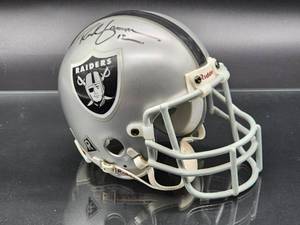 lot 115 image: Autographed Mini Helmet by Oakland Raiders Great HOF Rich Gannon No COA