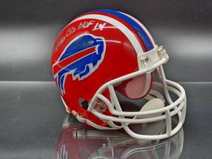 lot 135 image: Autographed Mini Helmet by Buffalo Bills Great HOF Andre Reed with COA