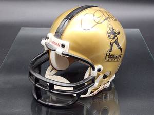 lot 82 image: Autographed Mini Helmet by NFL Quarterback and Heisman Trophy Award Winner Chris Weinke No COA