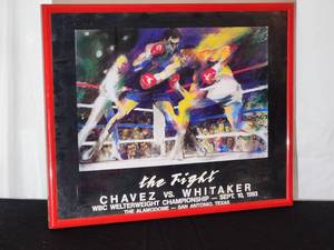 lot 31 image: Framed Boxing Bout Poster The Fight Chavez vs. Whitaker