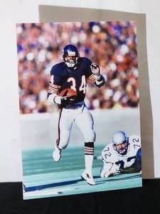 lot 89 image: Photo mounted on Styrofoam board of Chicago Bears HOF Great Walter Payton