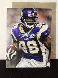 lot 36 image: Autographed Photo by Minnesota Vikings Running Back Great Adrian Peterson No COA