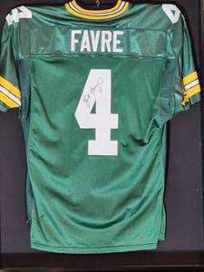 lot 93 image: Autographed Jersey by Future HOF Green Bay Packers Great Brett Favre No COA
