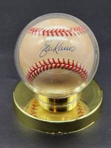 lot 35 image: Autographed Baseball by Los Angeles Dodgers Great Eric Karros No COA