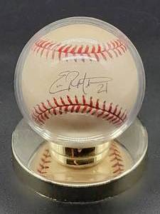 lot 24 image: Autographed Baseball by Minnesota Twins Great Eric Milton No COA