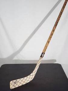 lot 56 image: Minnesota Wild 2000 Inaugural Season Team Autographed Hockey Stick No COA