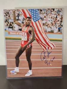 lot 40 image: Autographed Photo by Olympic Gold Winner Carl Lewis No COA