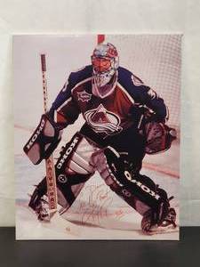 lot 86 image: Autographed Picture of Colorado Avalanche HOF Great Patrick Roy No COA